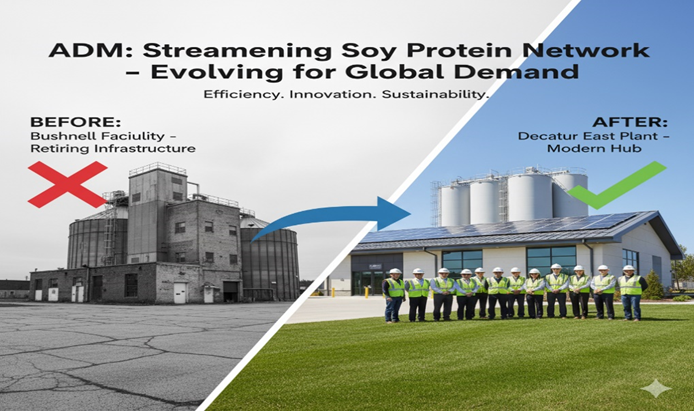 ADM Streamlines Soy Protein Production Network