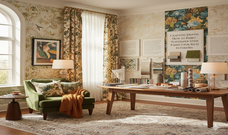 Crafting Depth: How to Pair Wallpaper with Fabrics for Rich Interiors